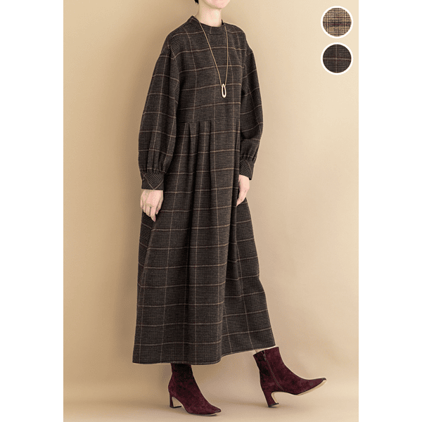 起毛チェックワンピース | ワンピース/チュニック通販のDHC