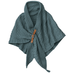 ベルト付きケーブルニットストール