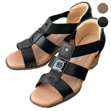 ゴムがのびる・美人見えパッチワークサンダル