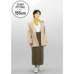 カシミヤ混フード付きコート | コート通販のDHC