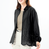 裾スカラップオーバーシャツ