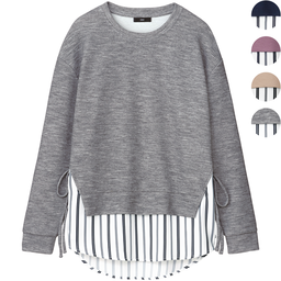 ニットみたいなレイヤード風プルオーバー