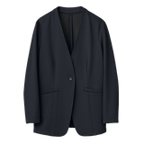 洗濯機で洗えるユースフルジャケット・ノーカラー