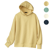 フラワージャカード・フード付きプルオーバー