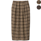 起毛チェックコクーンスカート