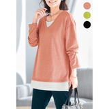 レイヤード風ロングカットソー