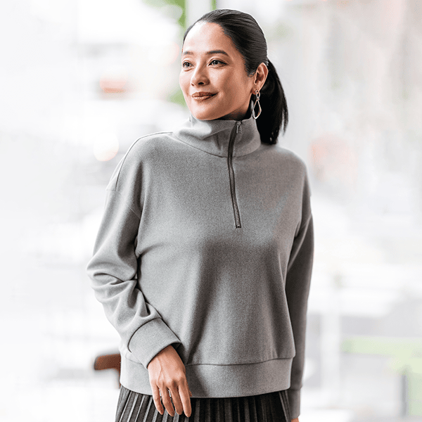 適温キープ・カシミヤタッチプルオーバー