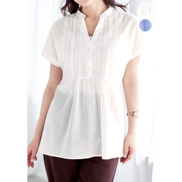 ピンタックロングエアリーブラウス