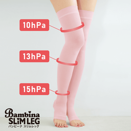 バンビーナスリムレッグ・着圧エステニーハイソックス（シルク混）