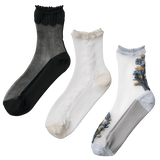 ３足組・柄入りシアーソックス