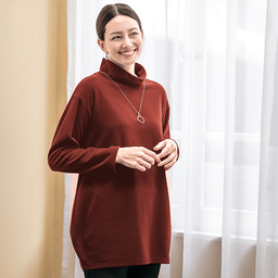 イタリアンフリース・コクーンチュニック