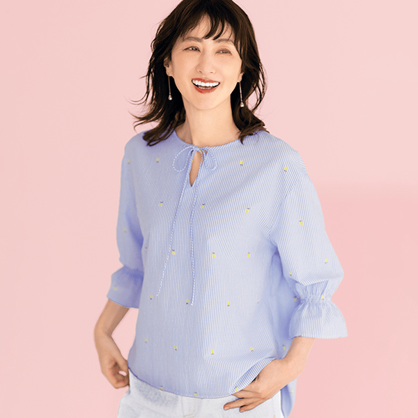 シャツ/ブラウス(長袖/七分) acka embroidery frill blouse embroidery frill blouse – Acka online store
