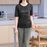 ちょっとおでかけルームウェア上下セット（ネコ柄）