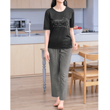 ちょっとおでかけルームウェア上下セット（ネコ柄）