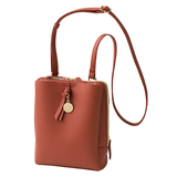 大きくひらく・ファスナーポケット付きコンパクトショルダー