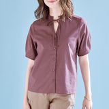 フリルネックブラウス（LOC）