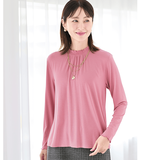 オーガニックアルガンオイル・フリルネックカットソー