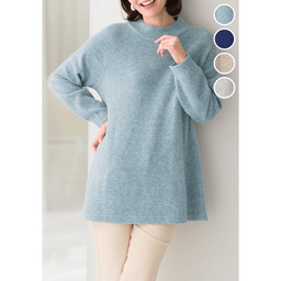 軽くてふんわり・体型カバーニットチュニック