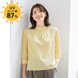 ノンアイロン速乾・ギャザーブラウス