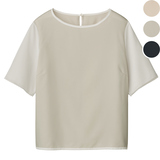 イージーケア・チュールコンビブラウス