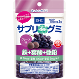 サプリdeグミ 鉄＋葉酸＋亜鉛 グレープ味 7日分