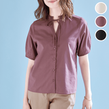 フリルネックブラウス（LOC）