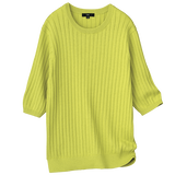 イタリア糸・洗える細見え半袖ニット（コフィル）