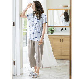 涼感・ルームウェア上下セット（フラワー）