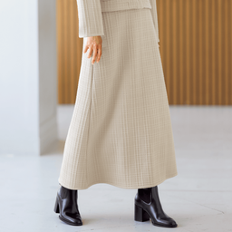 裏フリース・チェックジャカードスカート