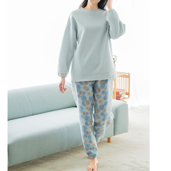 ぬくぬくフリース上下セット（柄パンツ） | ルームウェア通販のDHC