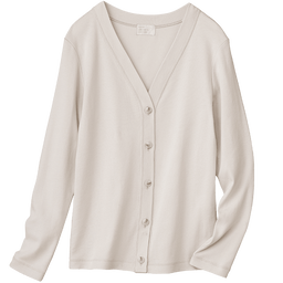 ソフトフライスＶネックカーディガン（LOC）