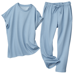 デニム調ジャージー・上下セット