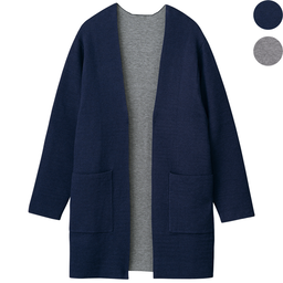 ダブルフェイスカーディガン（吸湿発熱）