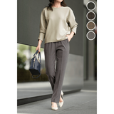 尾州ウールライクイージーウエストパンツ（チェック）