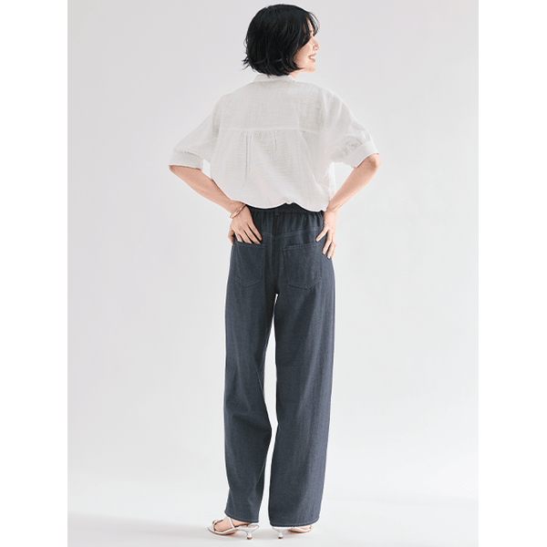 軽快ダブルガーゼデニムパンツ | パンツ通販のDHC