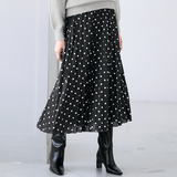 こっそりあったか・裏フリースプリーツスカート（静電気防止）