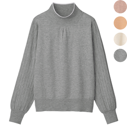 配色ラインニットプルオーバー