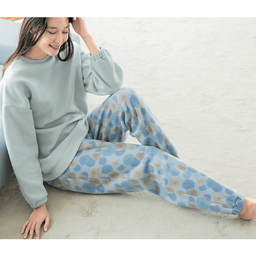 ぬくぬくフリース上下セット（柄パンツ）