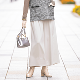 イージーケア・丈が選べるカットジョーゼットパンツ