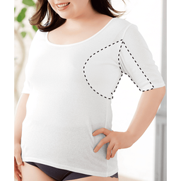 超大汗取りインナー・5分袖（大きいサイズ）