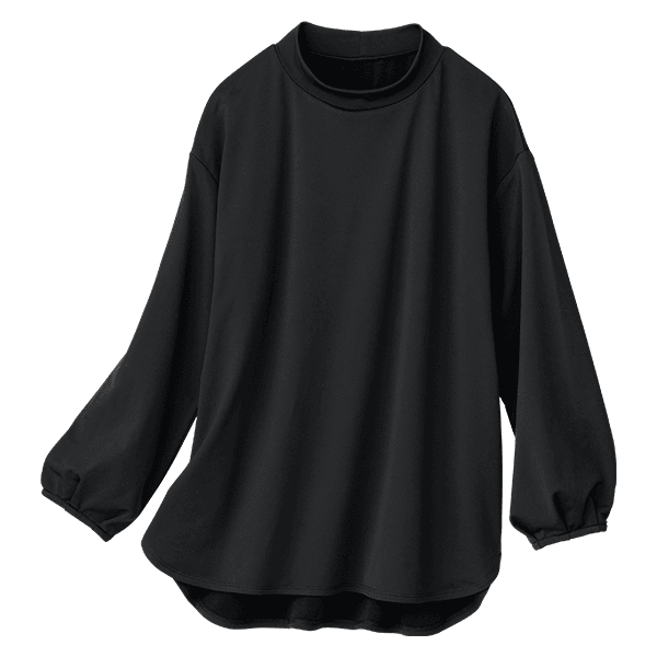 至高の起毛ジャージー・ハイネックカットソー | Tシャツ/カットソー