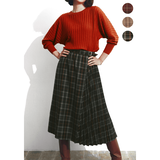 チェック柄サイドプリーツスカート