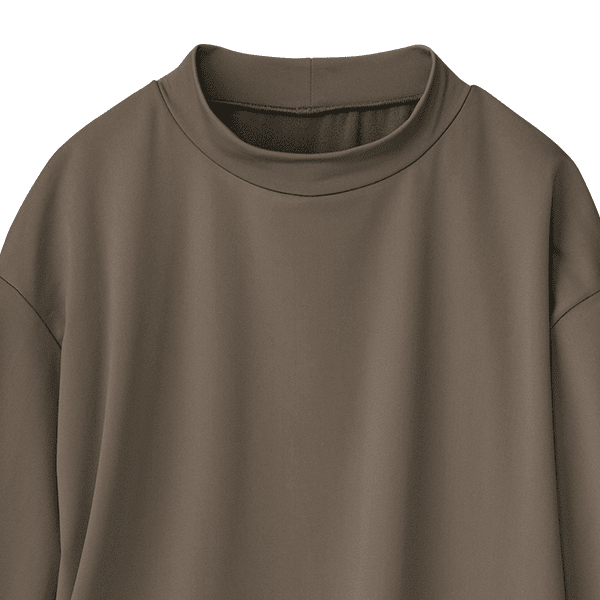 至高の起毛ジャージー・ハイネックカットソー | Tシャツ/カットソー