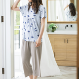 涼感・ルームウェア上下セット（フラワー）