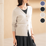 ソフトフライスＶネックカーディガン（LOC）