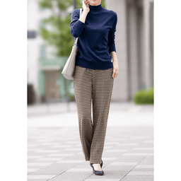 お宝パンツ・尾州チェック柄ワイド