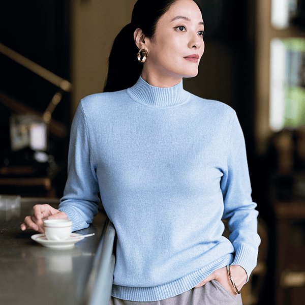贅沢なシルクカシミヤ・ハイネックニット | ニット⁄セーター通販のDHC