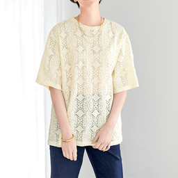ストレッチレースカットソー | Tシャツ/カットソー通販のDHC