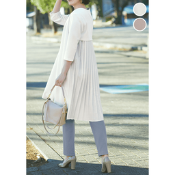 バックプリーツコンビライトアウター