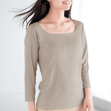 速乾コットインナー8分袖（脇接ぎ無し）